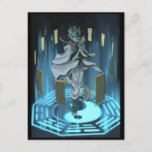 Yin Yang Zauberring Postkarte