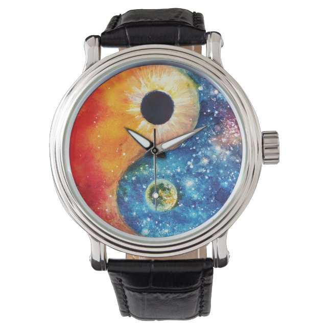 Yin-Yang-Zeitmaschine Armbanduhr (Vorderseite)