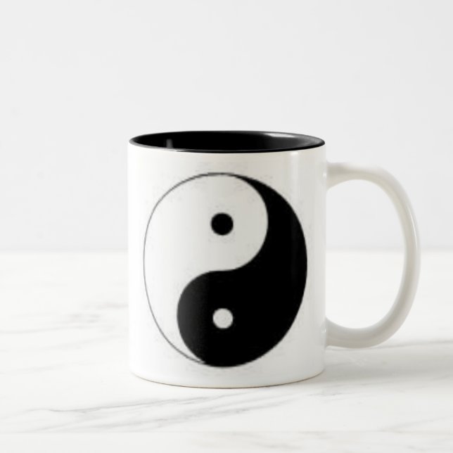 Yin Yang Zweifarbige Tasse (Rechts)