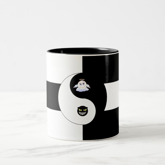Yin Yang Zweifarbige Tasse (Mittel)