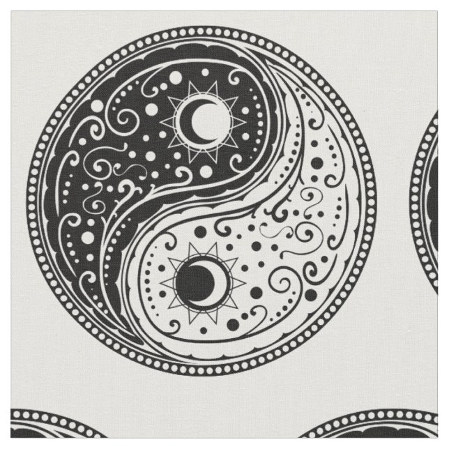 Yin-Yin-Sing-Design Stoff (Nahaufnahme)