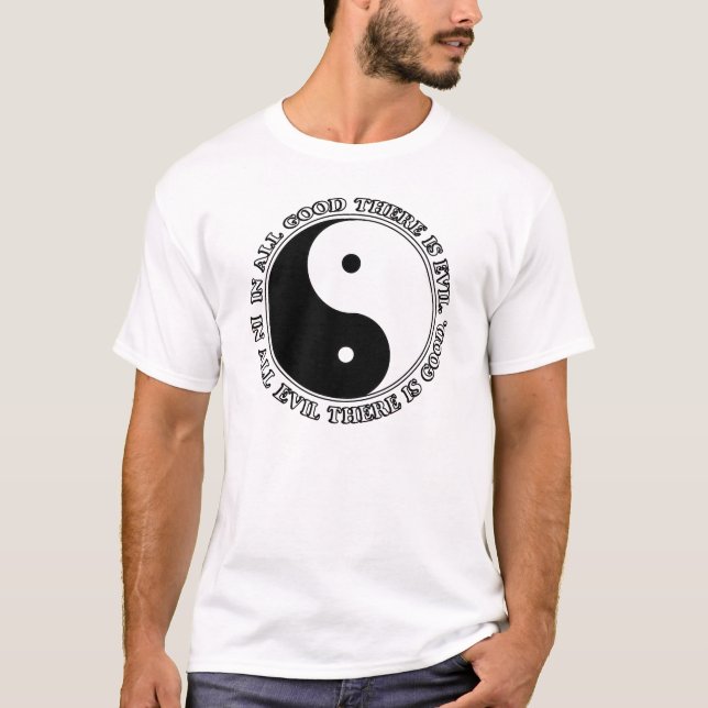 Ying u. Yang-T-Shirt. T-Shirt (Vorderseite)