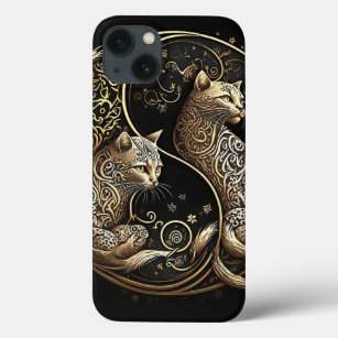 Ying und Yang Cats Gold Case-Mate iPhone Hülle