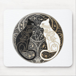 Ying und Yang Cats Mousepad