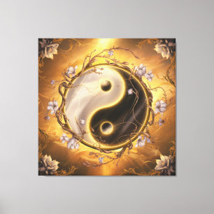Ying und Yang Sacred Symbol Leinwanddruck