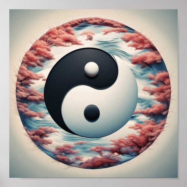 Ying Yang Augen aussehen Poster (Vorne)