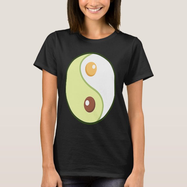 Ying Yang Avocado Ketogenic Overweight Diet Keto F T-Shirt (Vorderseite)