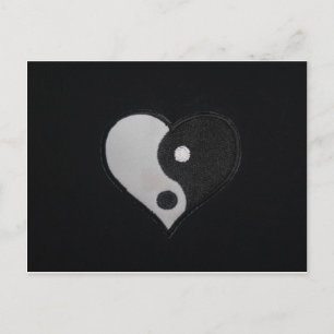 Ying Yang (B&W) Herzprodukte Postkarte
