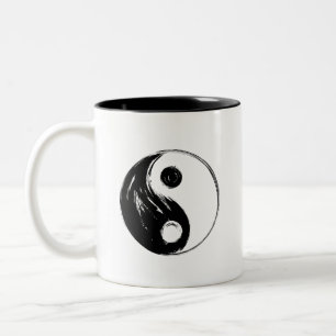 Ying Yang - Black Edition Zweifarbige Tasse