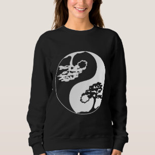 Ying Yang Bonsai Tree Philosophie - Licht und Dunk Sweatshirt