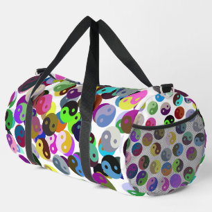 Ying Yang Circles farbenfrohe Muster Duffle Bag