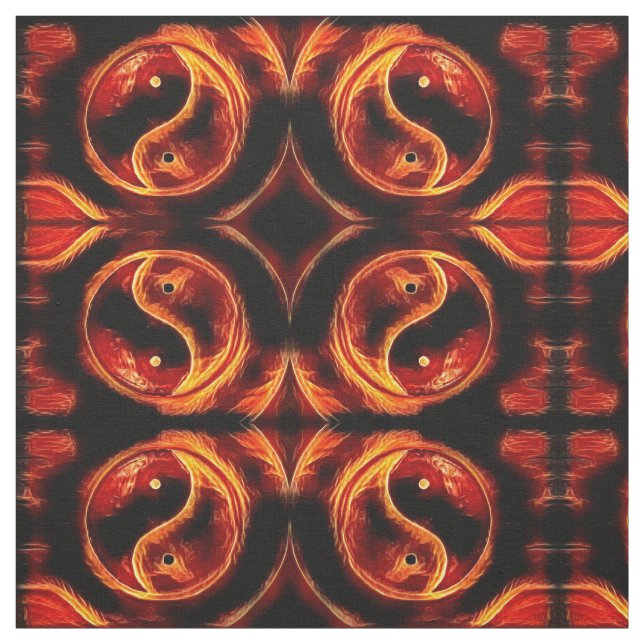 Ying Yang Flame Stoff (Muster)