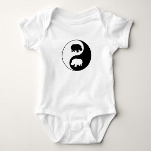 Ying Yang Flusspferd Baby Strampler