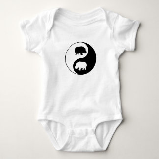 Ying Yang Flusspferd Baby Strampler