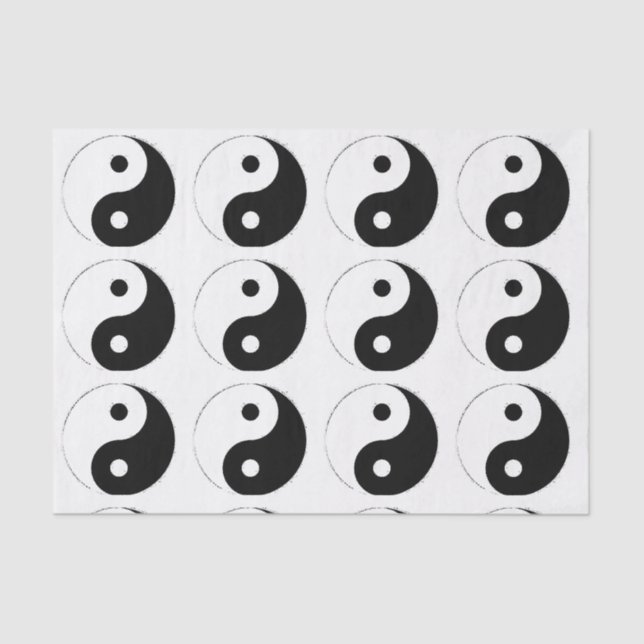 Ying Yang Gift Wrap Tissue Seidenpapier (Vorderseite)