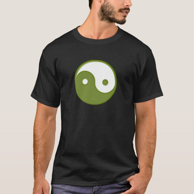 Ying Yang Green Design 2 T-Shirt (Vorderseite)