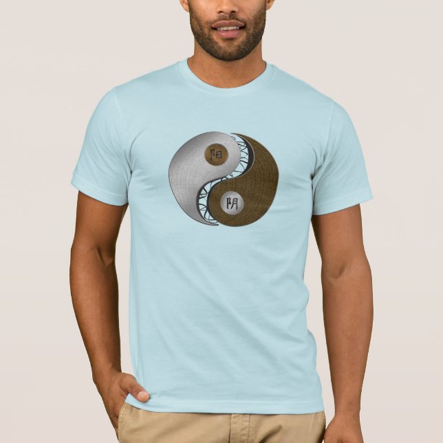 Ying Yang in Spannung (WS) T-Shirt (Vorderseite)