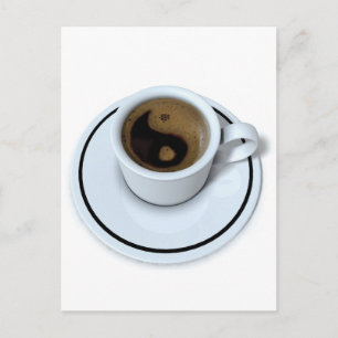 Ying Yang Kaffee Postkarte