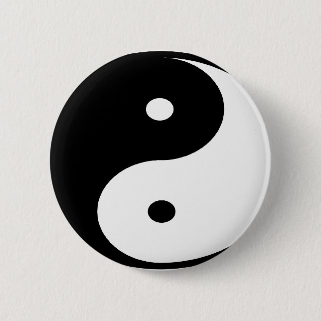 YING YANG KNOPF BUTTON (Vorderseite)