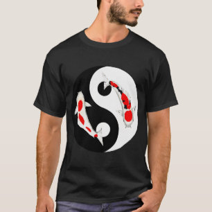 Ying Yang Koi Fisch Schmetterlingshemd Nishikigoi  T-Shirt