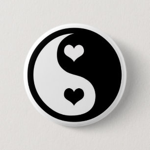 Ying Yang Liebe Button