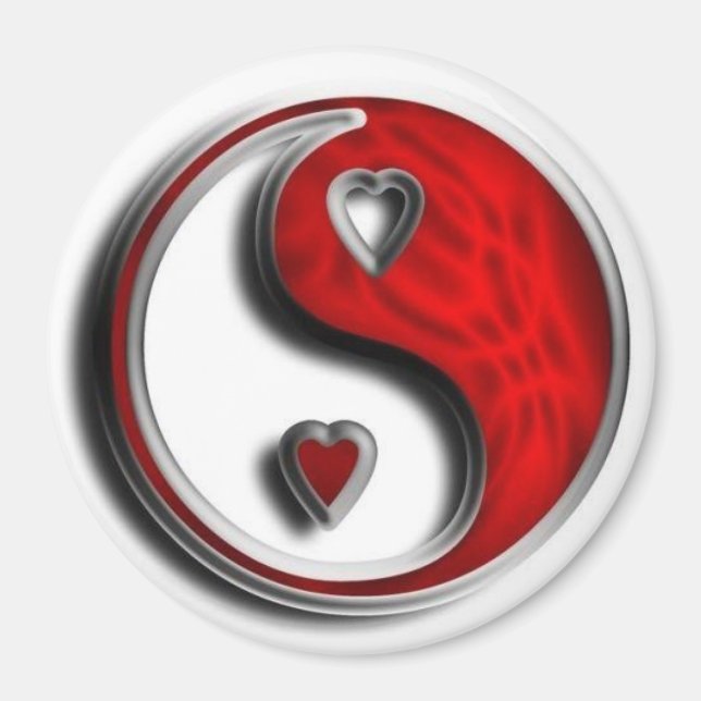 Ying Yang Liebe Magnet (Vorne)