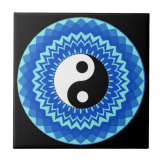 Ying yang mandala design (Yin und Yang Symbol)  Fliese