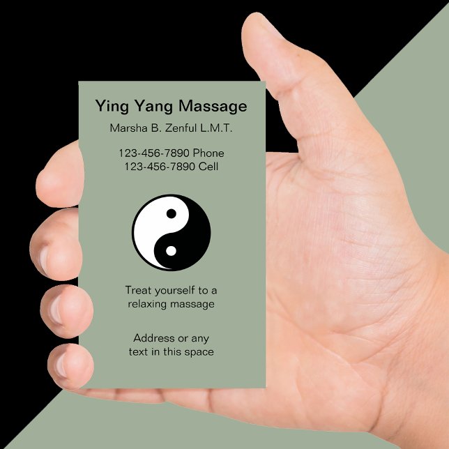 Ying Yang Massage Visitenkarte (Von Creator hochgeladen)