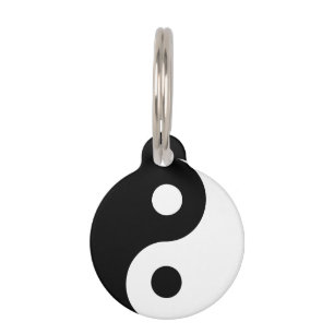 Ying Yang mit Informations-an Rückseite Haustiermarke