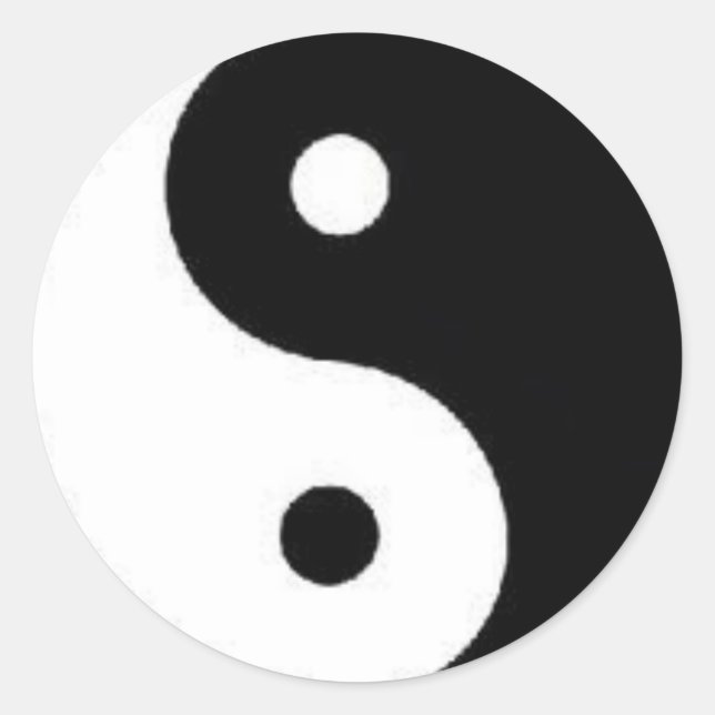 Ying Yang Peace Sign Sticker (Vorderseite)