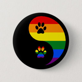 Ying Yang Pride Button