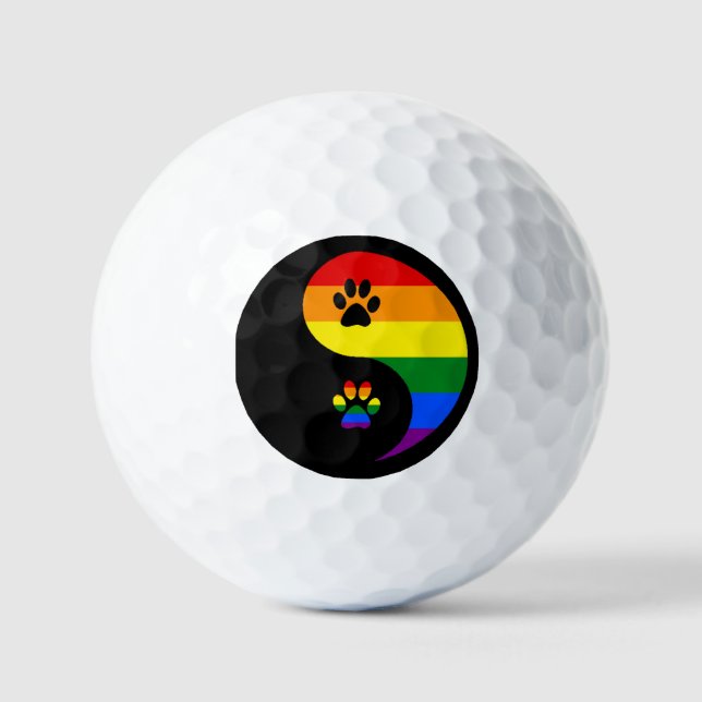Ying Yang Pride Golfball (Vorderseite)