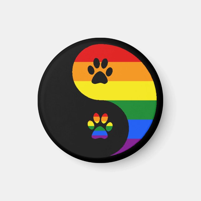 Ying Yang Pride Magnet (Vorne)