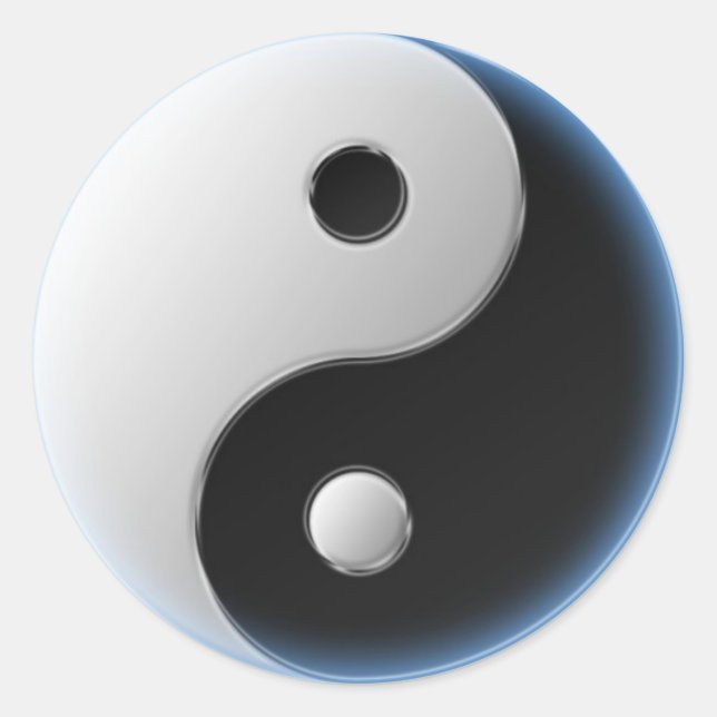 YING YANG RUNDER AUFKLEBER (Vorderseite)