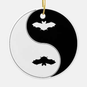 Ying Yang Schläger Keramikornament