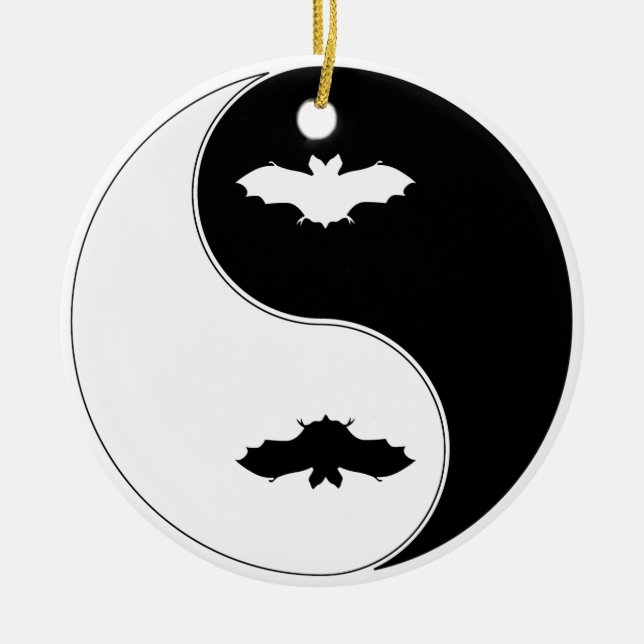 Ying Yang Schläger Keramikornament (Vorne)