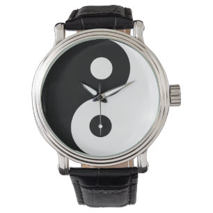 Ying Yang Schwarzweiss-Balance Armbanduhr