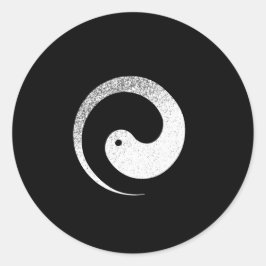 Ying Yang Symbol Balance Black Gray Pace Spirituel Runder Aufkleber