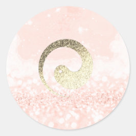 Ying Yang Symbol Balance Blus Gold Pace Spirituell Runder Aufkleber