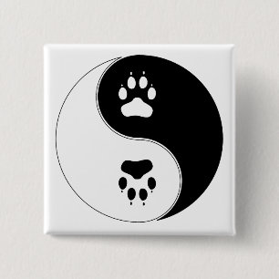 Ying Yang Tatzen-Druck Button