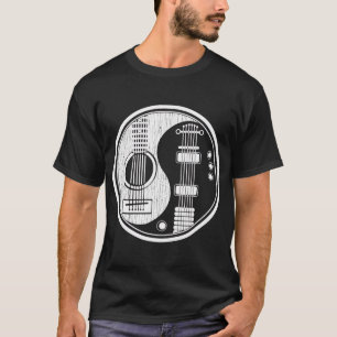 Ying Yang Tee Shirt Acoustic Gitarre TShirt Rock s