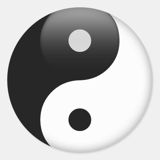 Ying Yang Yin Und Yang Taoismus Runder Aufkleber Zazzle At