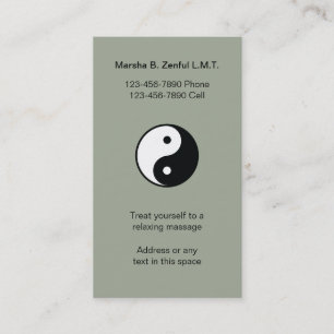 Ying Yang Zen Massage Visitenkarte