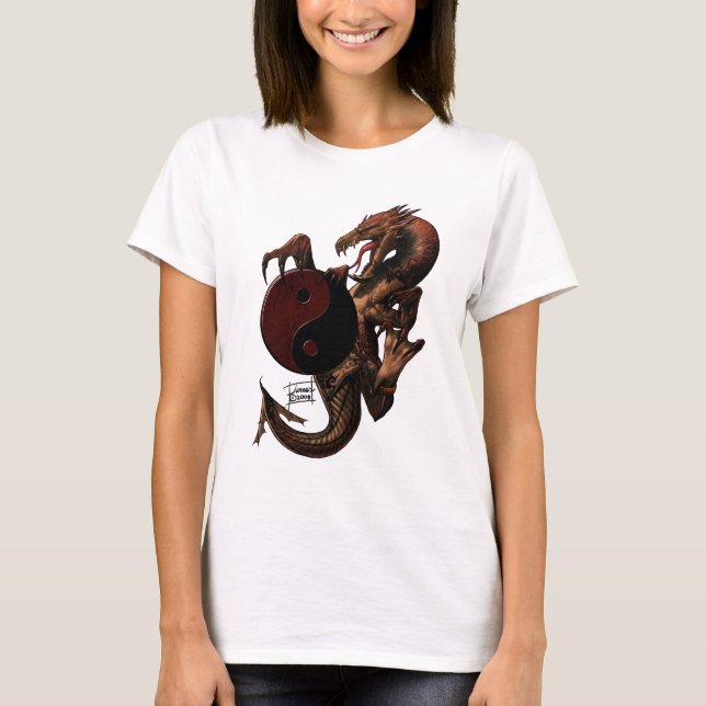 YingYang Dragon Langärmeliges Shirt (Vorderseite)