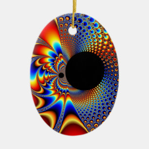 YinYang BigBang Weihnachts-Fraktal Keramik Ornament