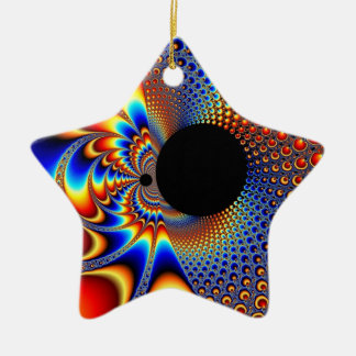 YinYang BigBang Weihnachts-Fraktal Keramikornament