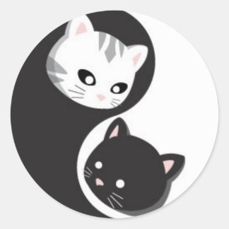 YinYang Buttons und Ninji Runder Aufkleber