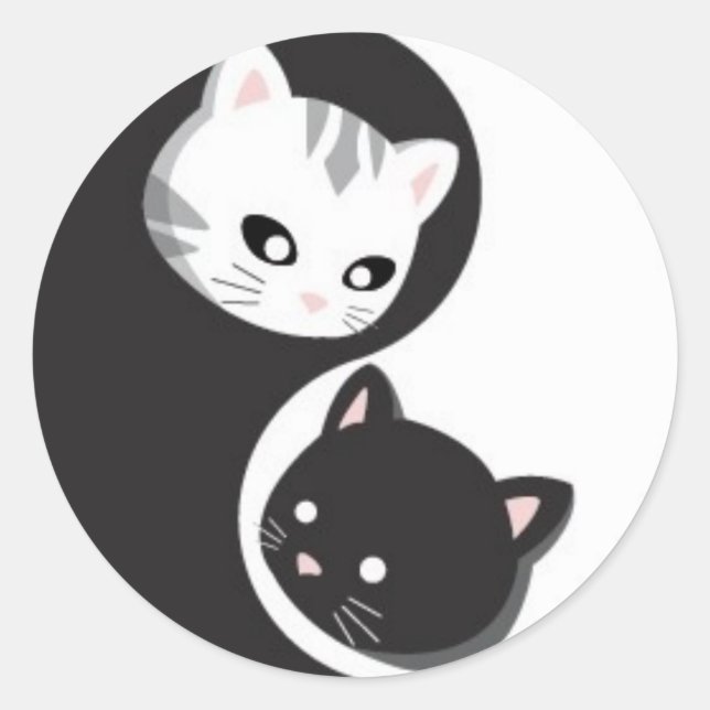 YinYang Buttons und Ninji Runder Aufkleber (Vorderseite)