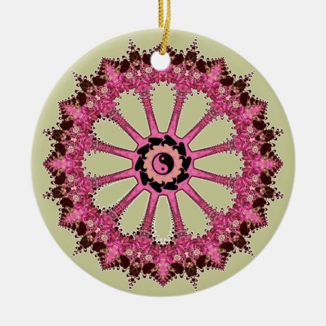 YinYang Feng Shui Lace Round Ornament (Vorne)