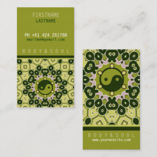 YINYANG Green Business Card Visitenkarte
